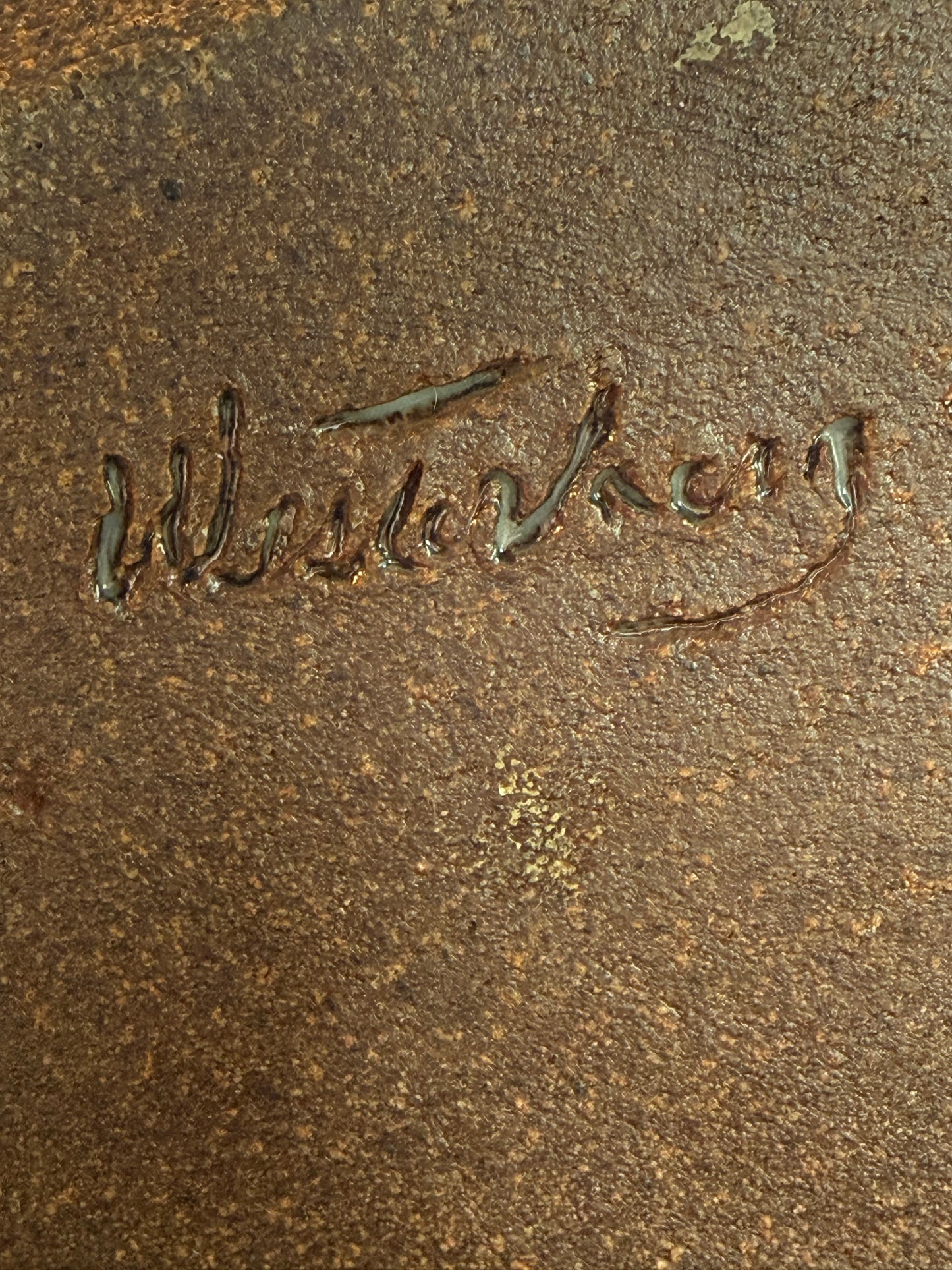 Signed Studio Stoneware Bottle Vase by Westerberg