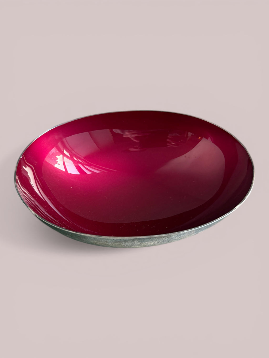 Reed & Barton Enameled Silverplate Footed Bowl, Model 143, c. 1950s–60s