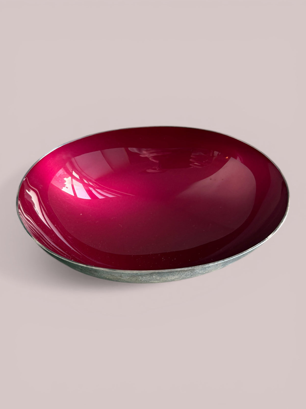 Reed & Barton Enameled Silverplate Footed Bowl, Model 143, c. 1950s–60s
