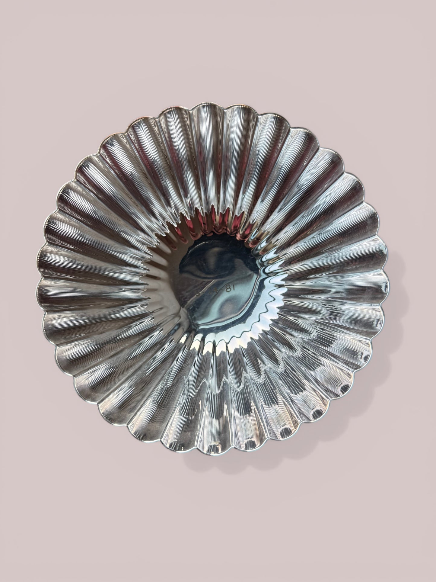 Reed & Barton Fluted Silverplate Bowls, Model 1850 — Matched Pair