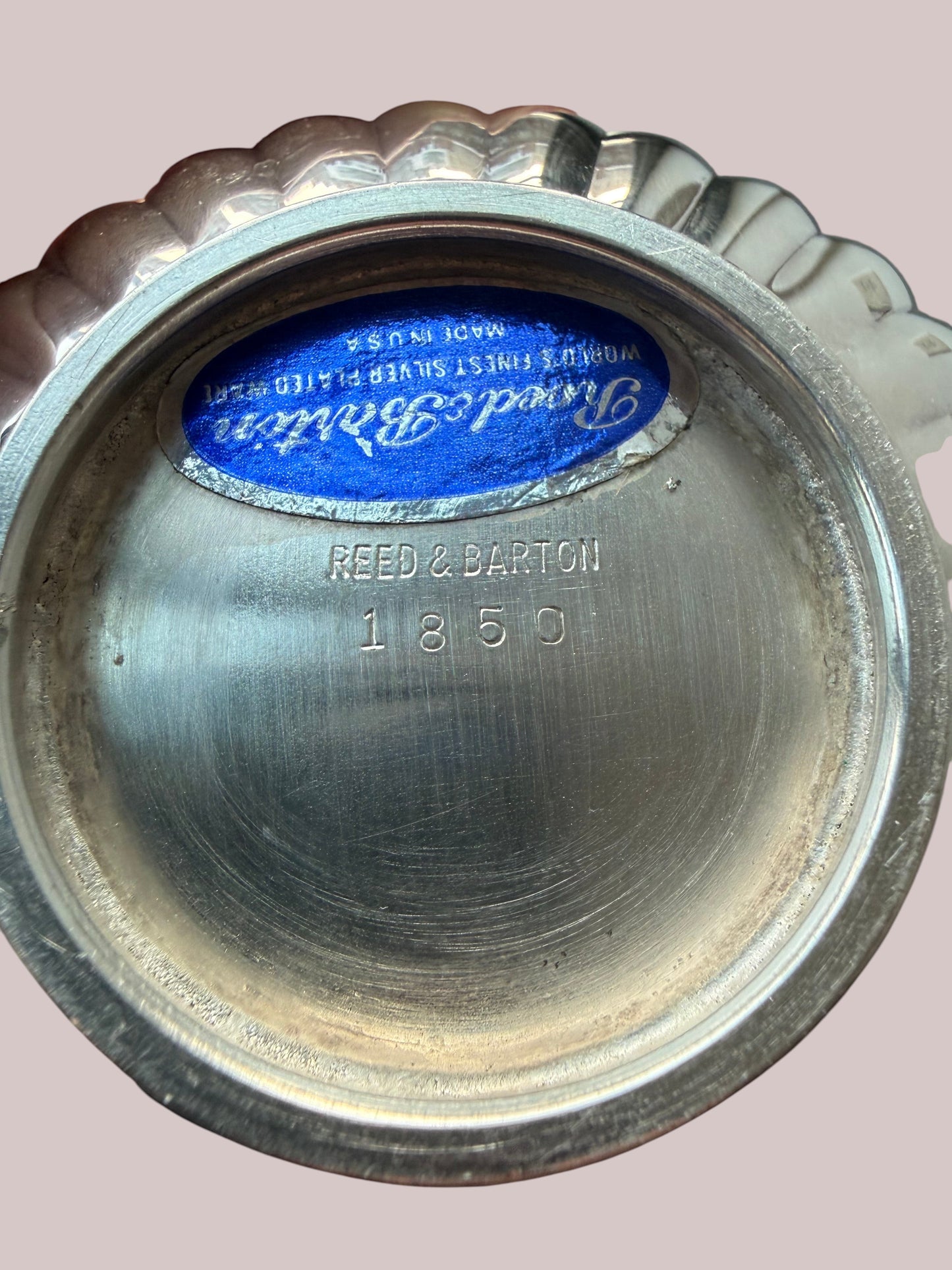 Reed & Barton Fluted Silverplate Bowls, Model 1850 — Matched Pair