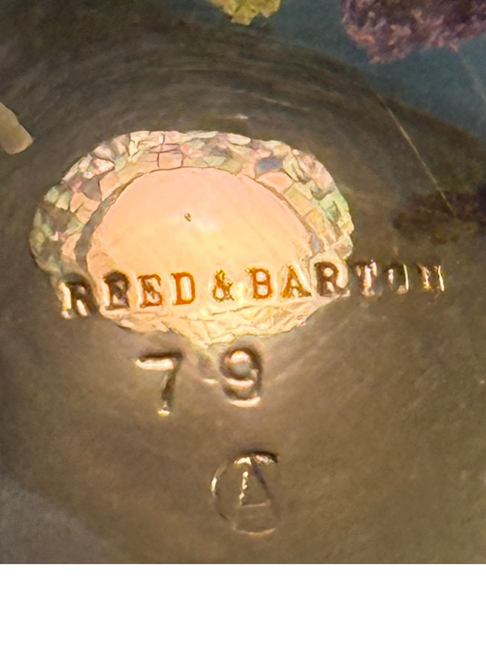 Atlas & Arden vintage Reed & Barton model 79 silverplate bowl maker's mark stamped on the underside
