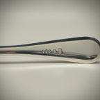 Atlas & Arden sterling silver tea set with Old English pattern spoons and tea strainer in presentation case.